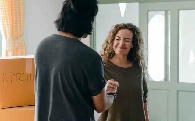 Customer shaking hands after the job is done
