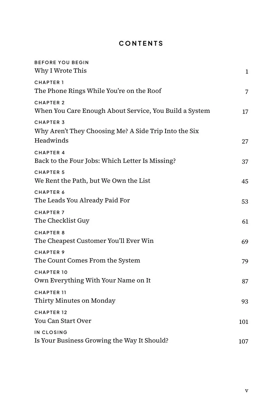 A page from the book: Thirteen chapters, from the roof to the Monday meeting